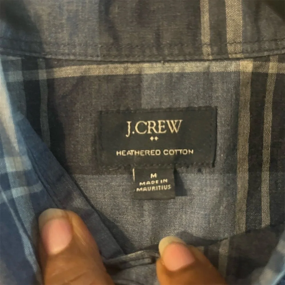 J.Crew Men's Plaid Button-Down Multicolor‎ Long Sleeve Casual Shirt M